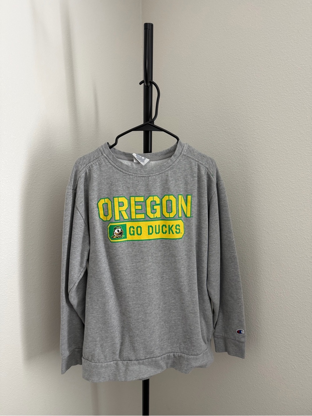 Champion Gray Oregon Ducks Crewneck Sweatshirt